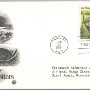 USA 1981 Save Our Wildlife Habitats - Wetlands, Grasslands - First Day Cover