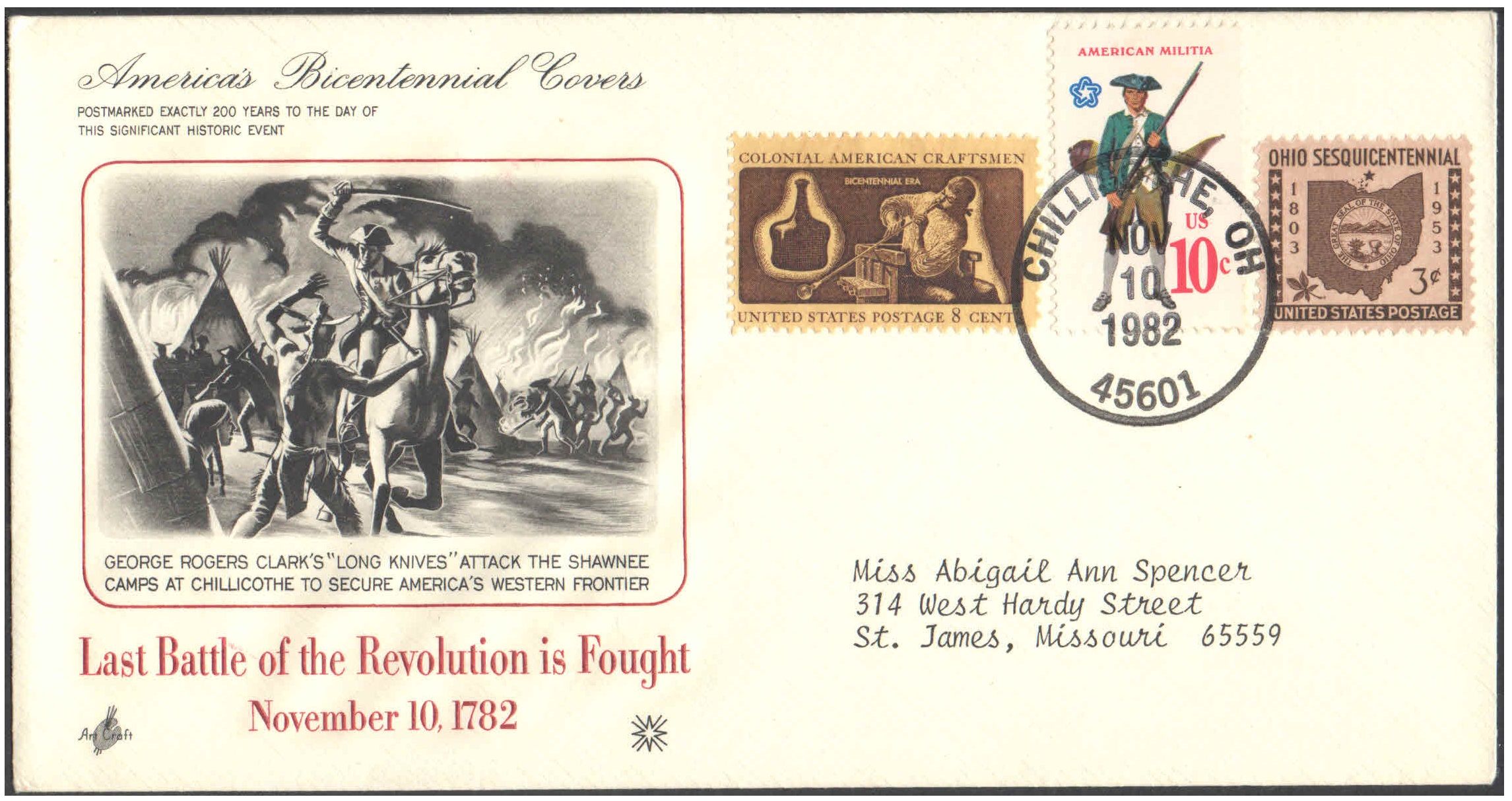 USA 1982 America's Bicentennial -Last Battle of the Revolution is Fought - Commemoration Cover