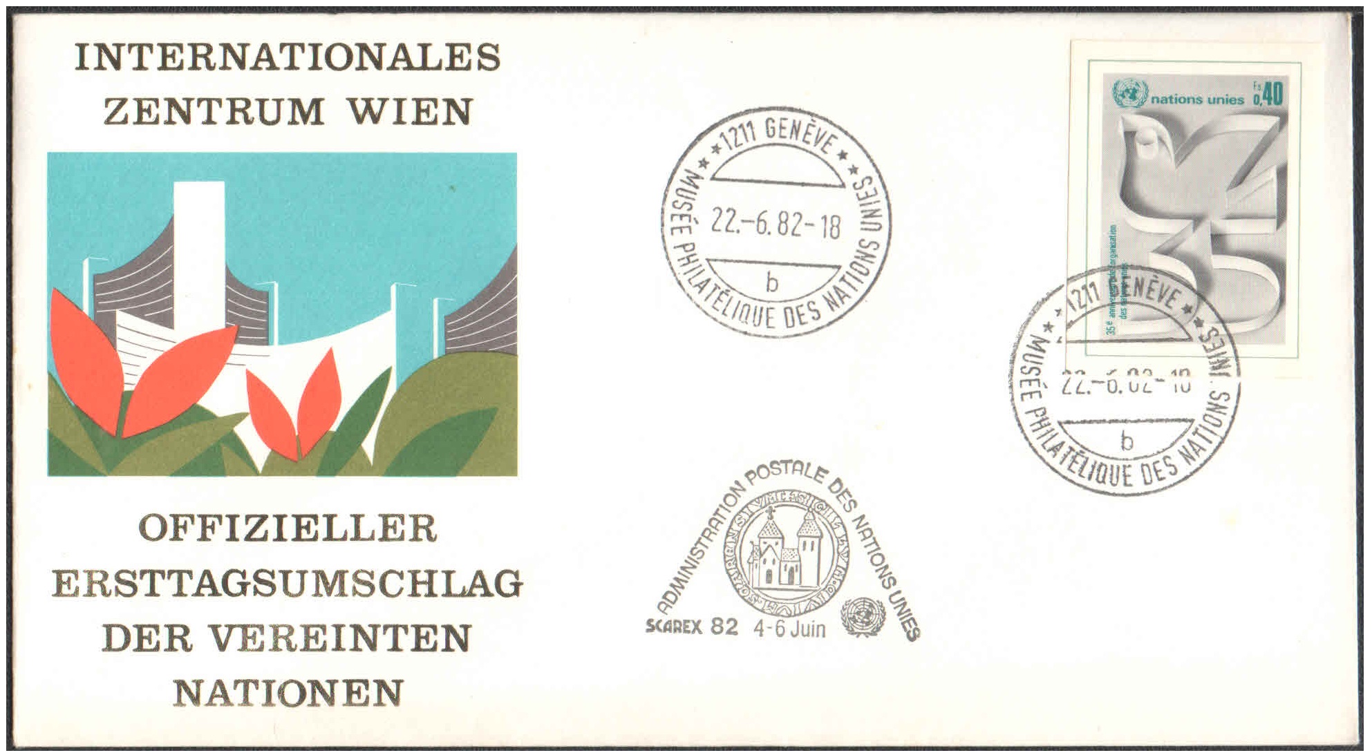 United Nations (UN) 1982 - Special Cover - Scarex 82