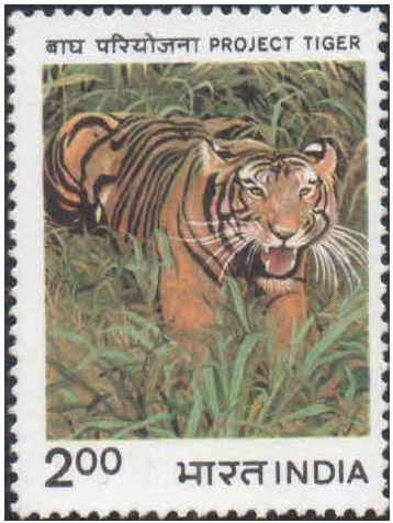 India 1983 Project Tiger Postage Stamp MNH