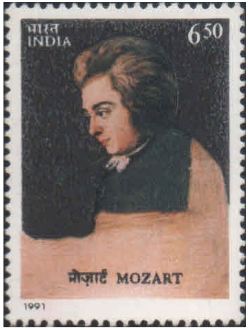 India 1991 Mozart ( Composer, Austria ) - Death Bicentenary - Postage Stamp MNH