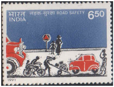 India 1991 Road Safety - International Conference on Traffic Safety - Postage Stamp MNH
