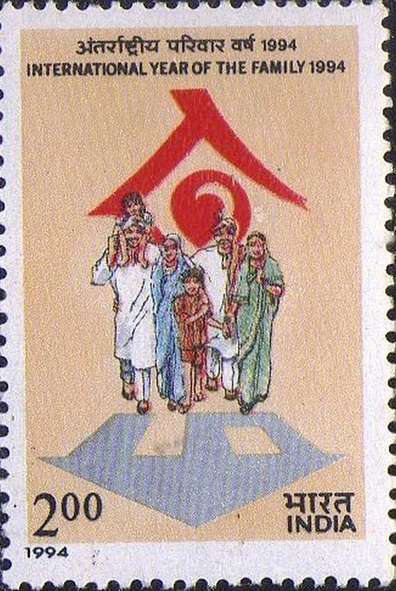 India 1994 International Year of The Family - Postage stamp MNH