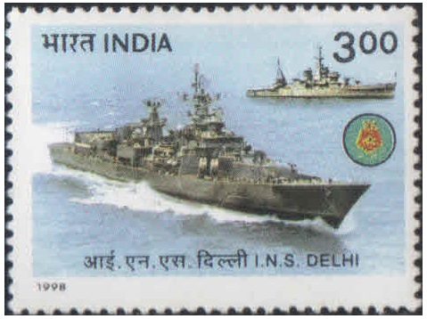 India 1998 I.N.S. Delhi (Lead guided-missile destroyer)- Postage Stamp MNH