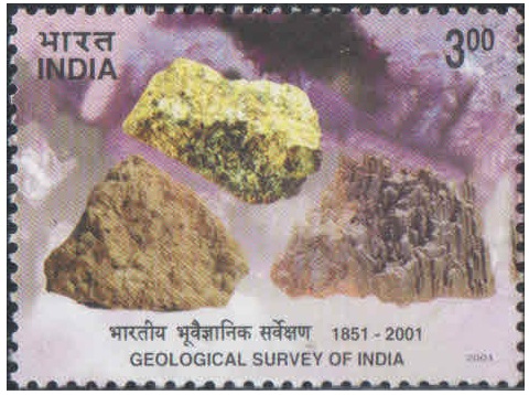 India 2001 Geological Survey of India -150th Anniversary - Postage Stamp MNH