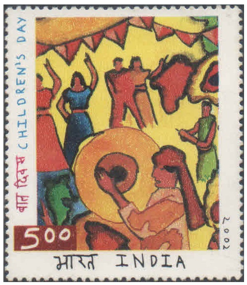 India 2002 Children's Day - Holi MNH