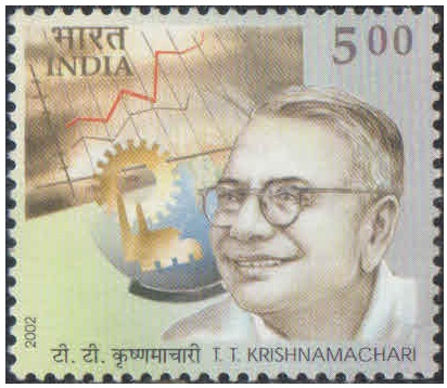 India 2002 T.T. Krishnamachari (Economist) MNH