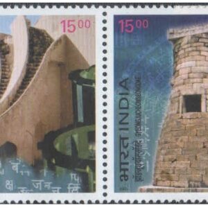 India 2003 Diplomatic Relations between India & Republic of Korea - Horizontal Strip of 2 Se-tenant stamps MNH