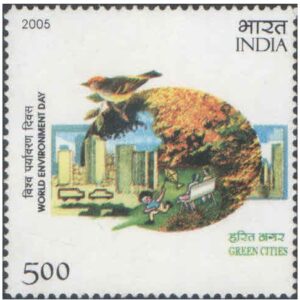 India 2005 World Environment Day - Green Cities MNH